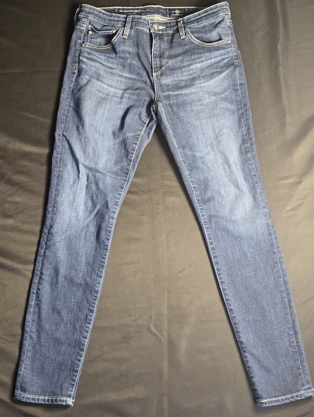 AG Adriano Goldschmied The Legging Ankle Super Skinny Jeans Size 28R Dark Wash